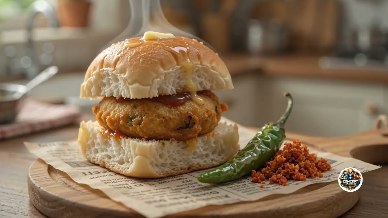 Mini Vada Pav ASMR 🍔 | Satisfying Tiny Food Making | AI Food Animation