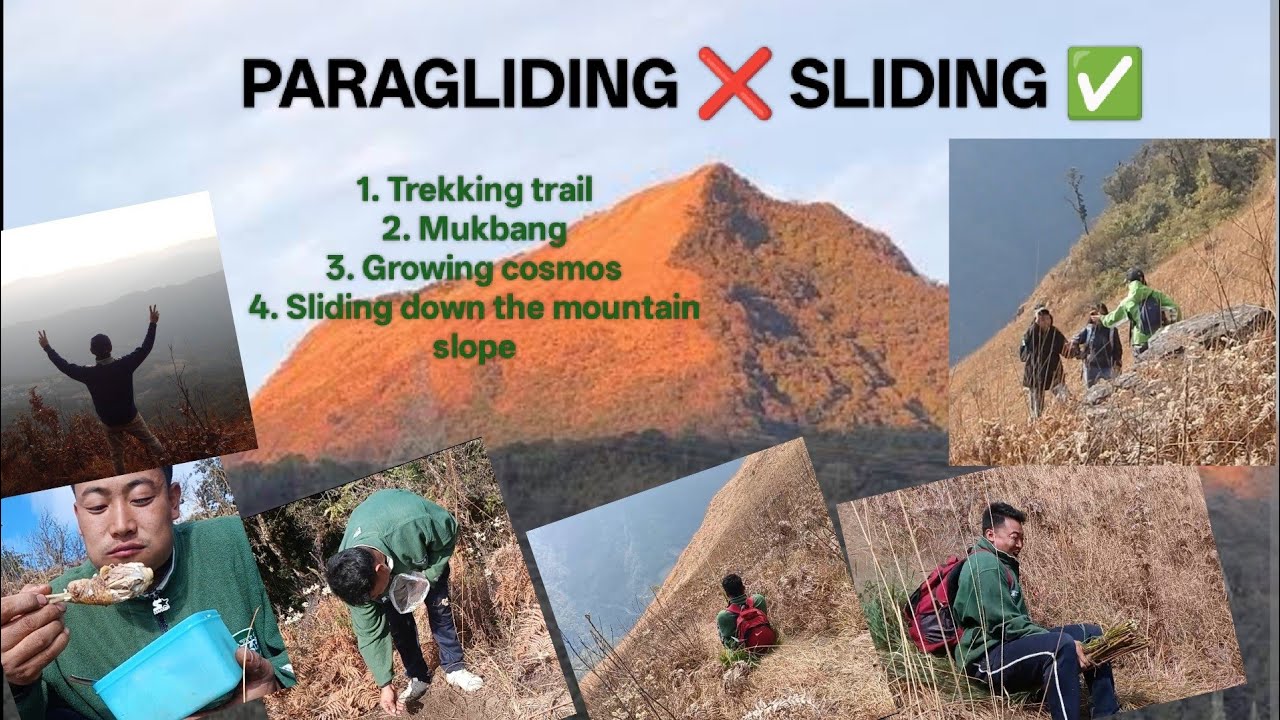 Teyozwü, Viswema Village. Unique mountain. Slide down the slope