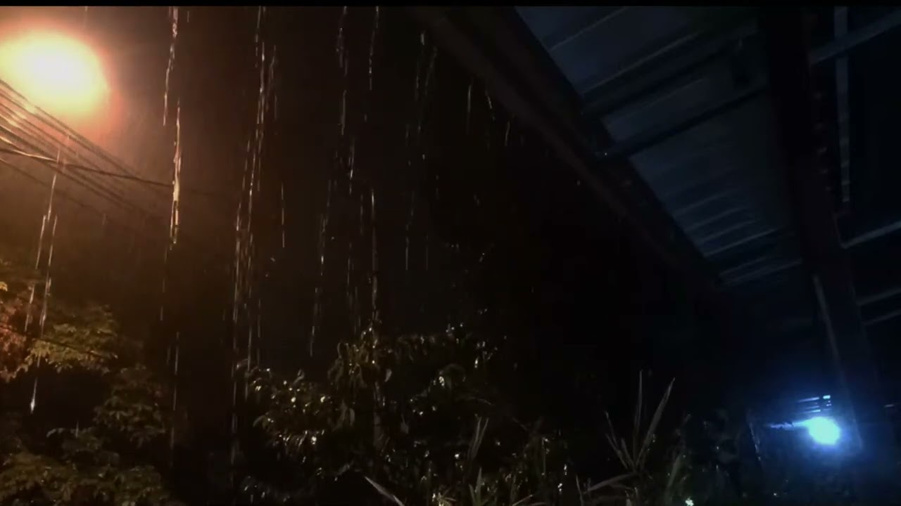 Heavy Rainfall in the Dark Night | Pure Rain ASMR