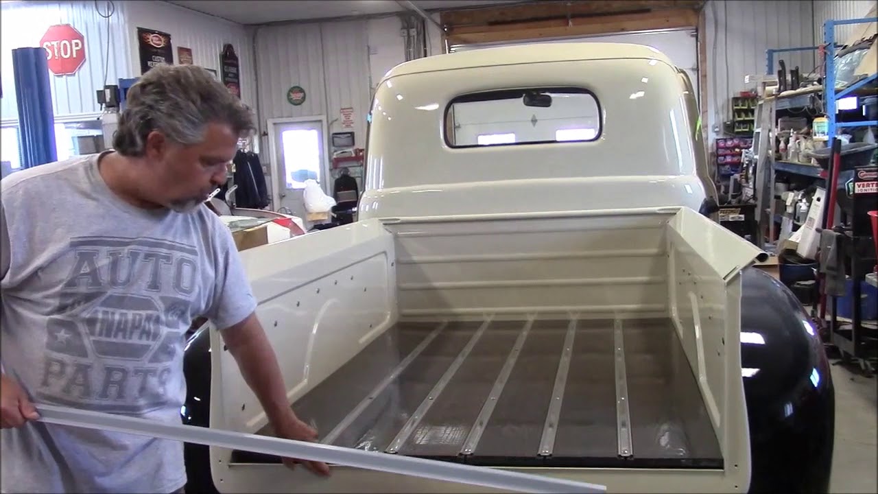 1950 Ford F47 F1 Truck Restoration Update, Oak Bed Floor Wood Now Installed, lastchanceautorestore c