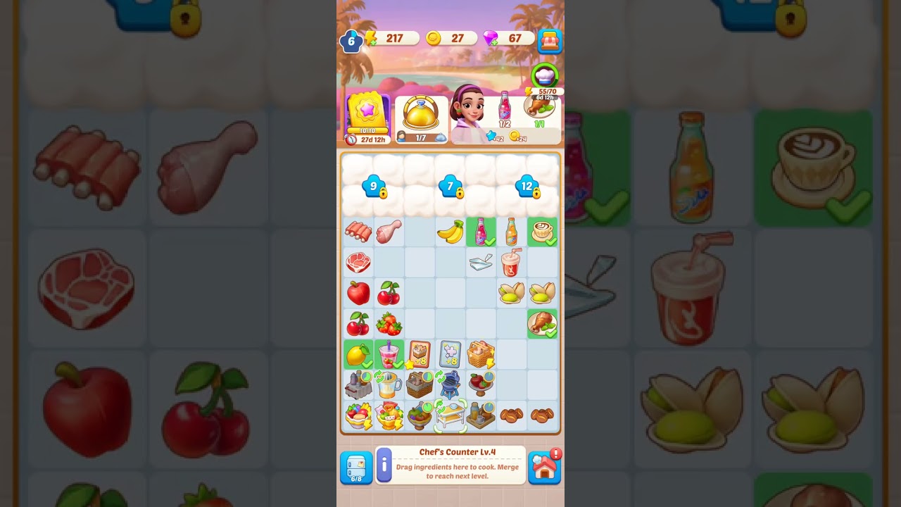 Merge Cooking: Theme Restaurant Android Mobile pt 3 Gameplay 