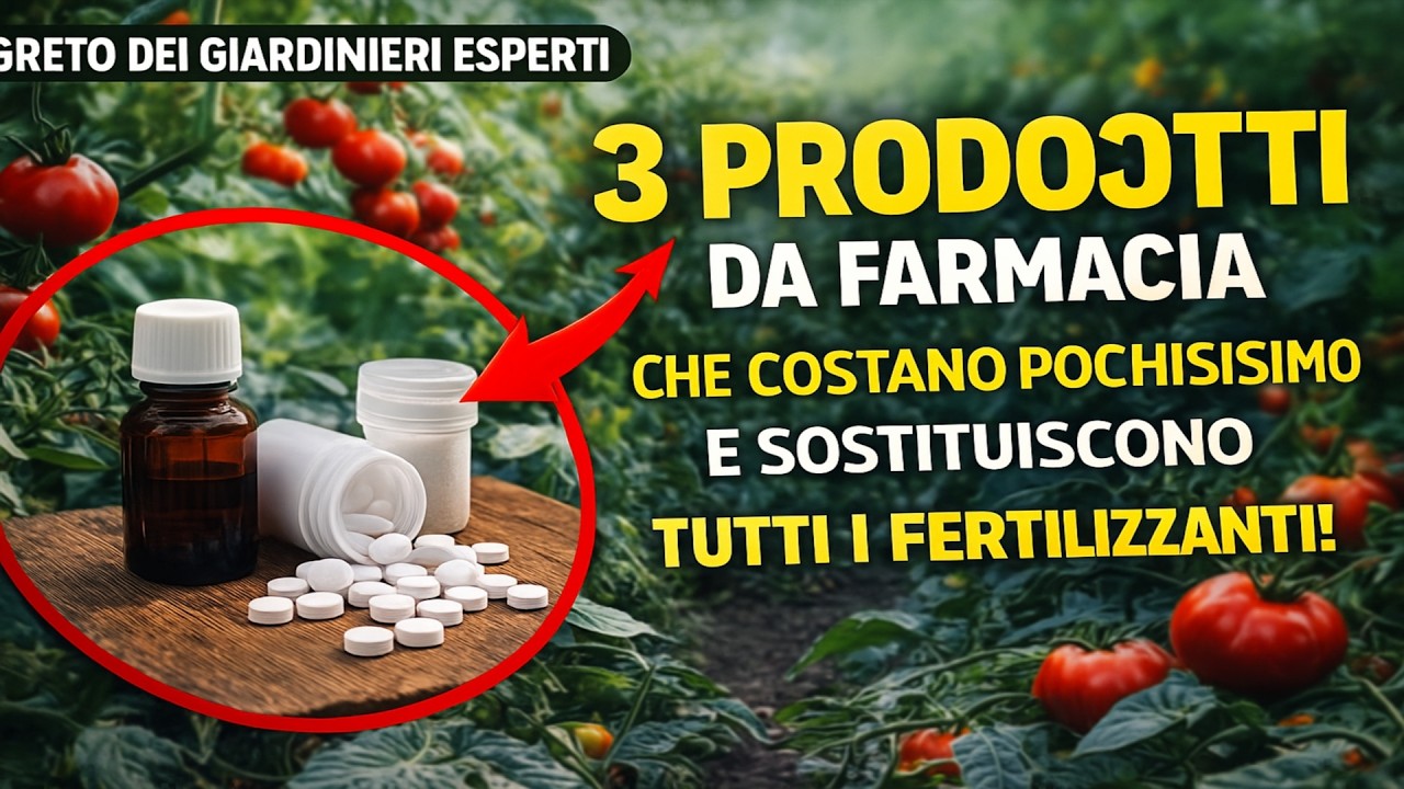 IL SEGRETO DEI GIARDINIERI ESPERTI: 3 prodotti da farmacia che costano pochissimo e sostituiscono t