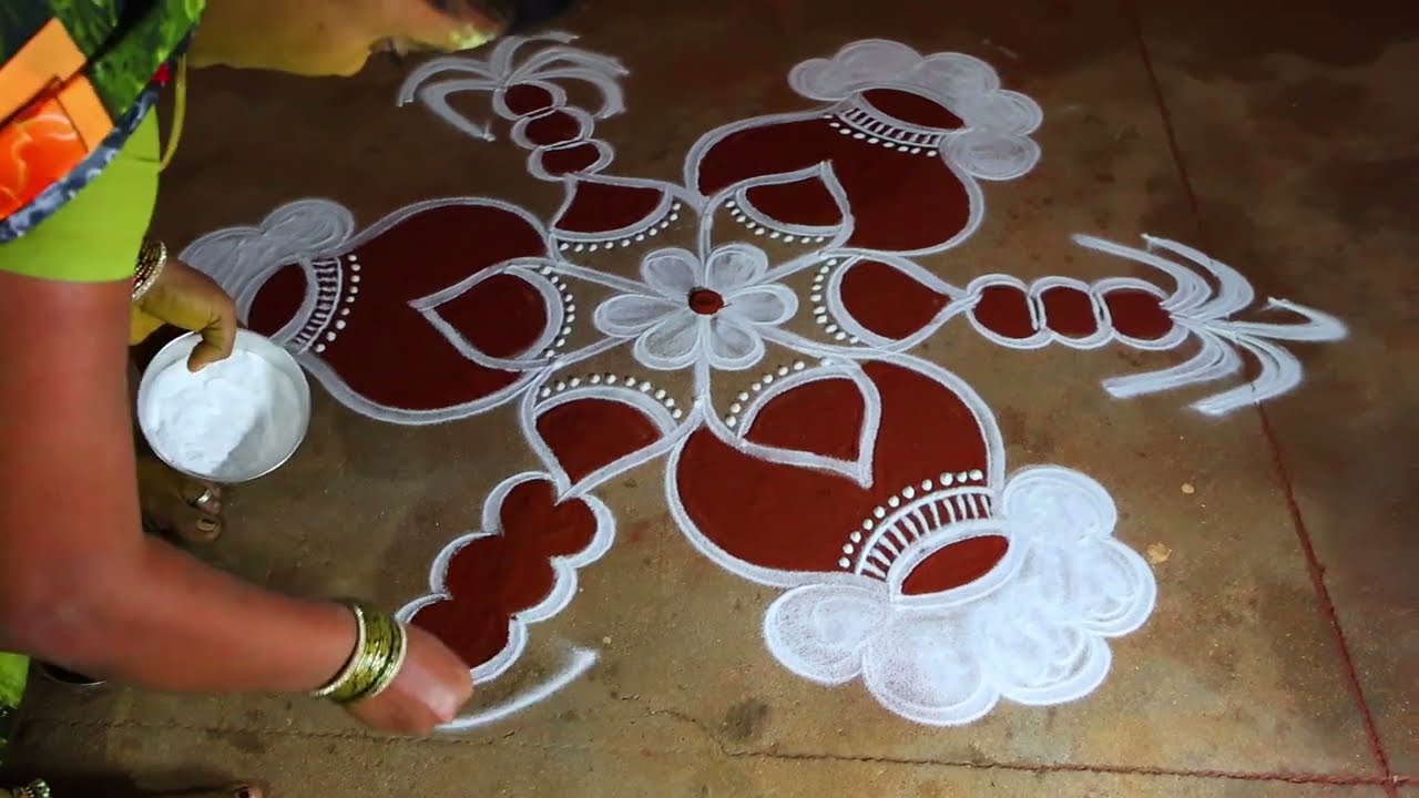 mattu pongal 2026 Rangoli Designs 🌷  3*2 Dhanurmasam Rangolis 🌷 beautifulFestival Designs 🌷