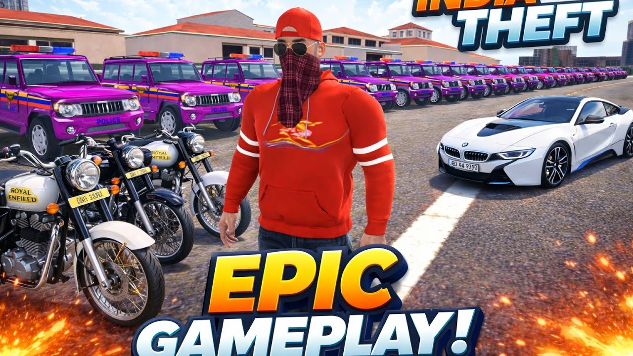 Modified Police Car 🚨 Gangster Life in Indian Streets | Open IND theft game game for android ❤️