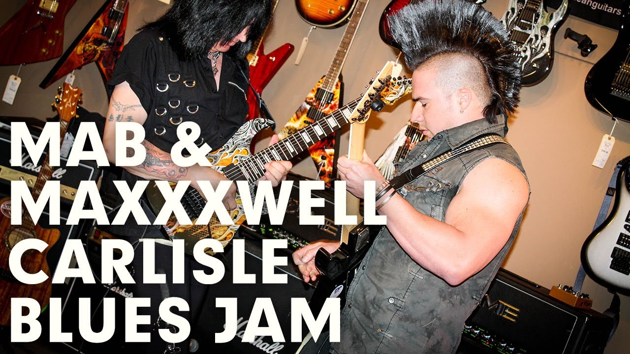 Michael Angelo Batio & Maxxxwell Carlisle Amazing Guitar Blues Jam Live at GoDpsMusic 6/5/14
