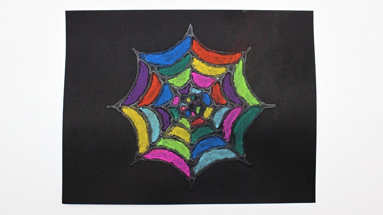 Glue & Chalk Pastel Spiderweb