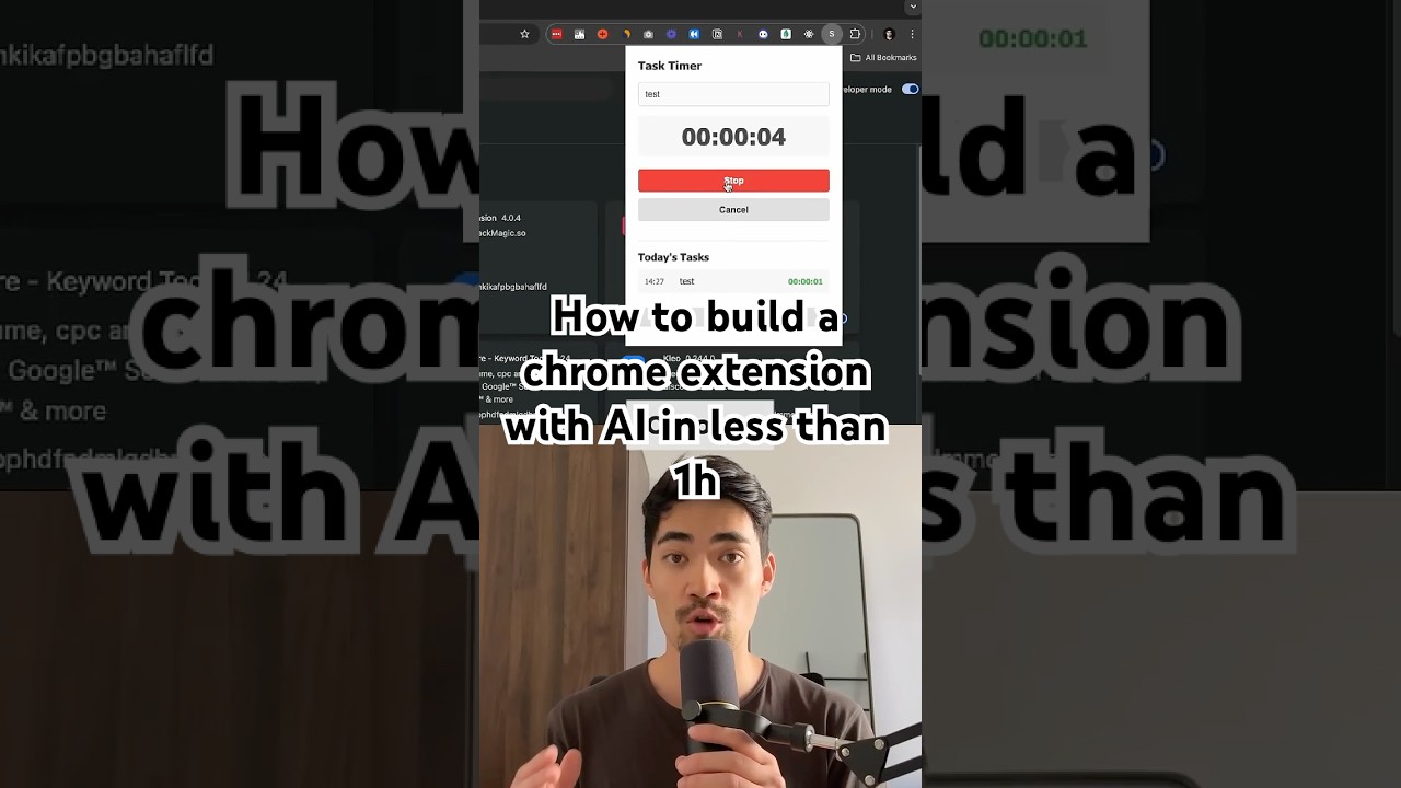 How to build a chrome extension with AI in less than 1h