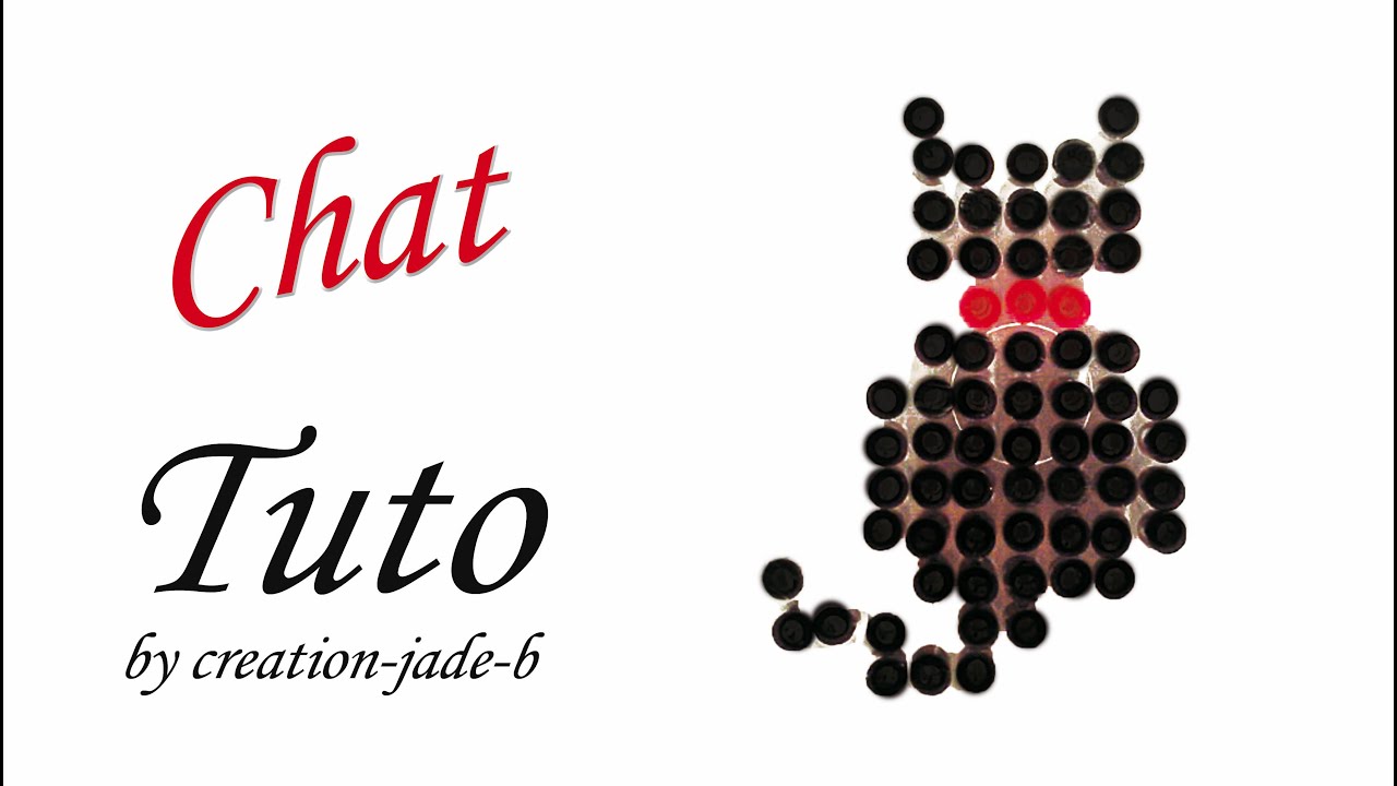 Tuto de Perles à repasser (Hama) - Petit chat !