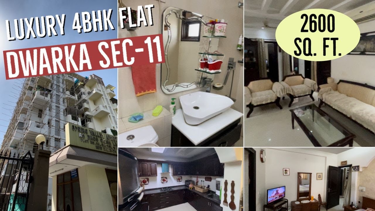 4 BHK+4 Bathroom+4 Balcony Luxury Flat in Dwarka Sector 11 | Spring Valley Appartments | Delhi