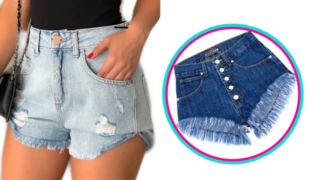 COMO TRANSFORMAR UMA CALÇA EM UM SHORT|| desfiado 😱