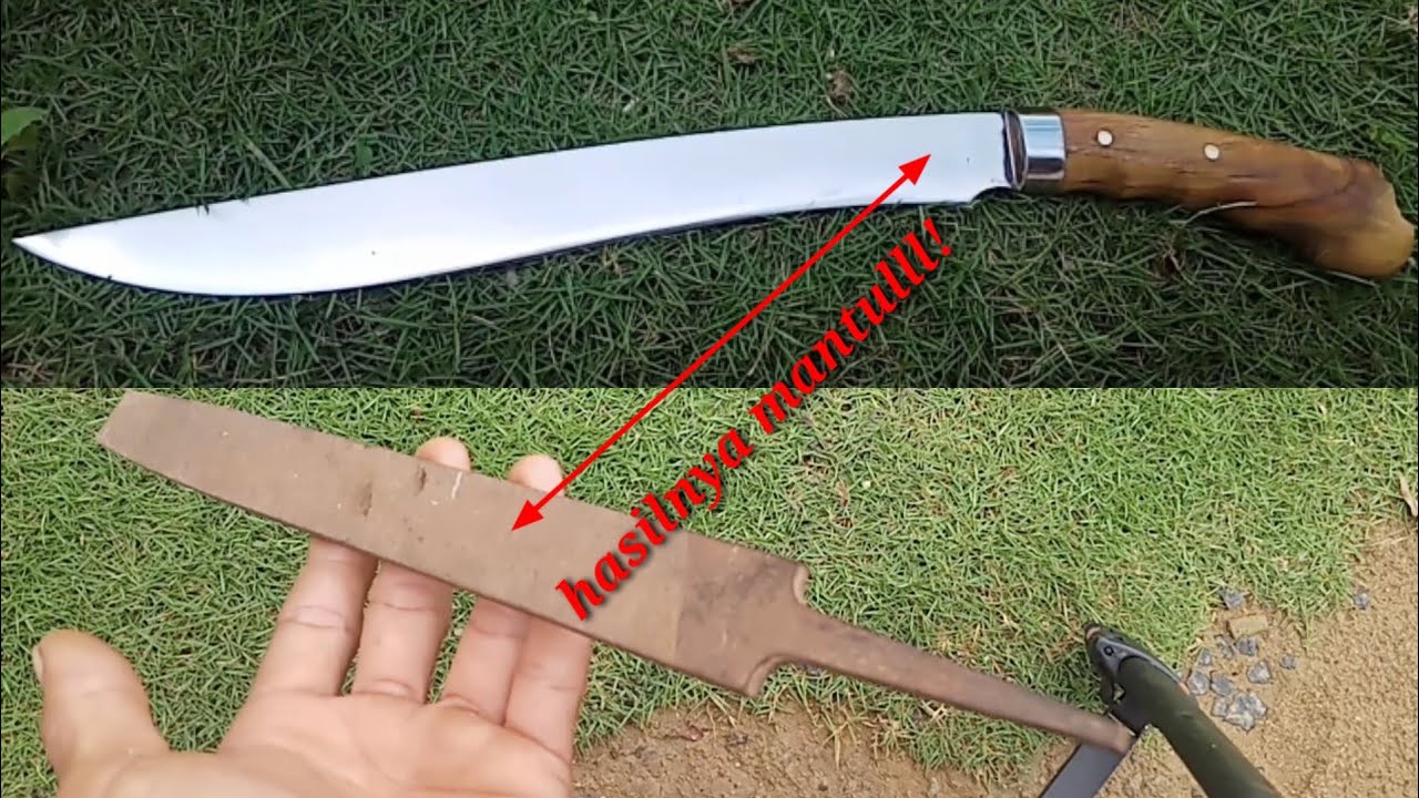 Pandai besi_proses ful GOLSEM dari bahan kikir bekas /super sharp machete forging