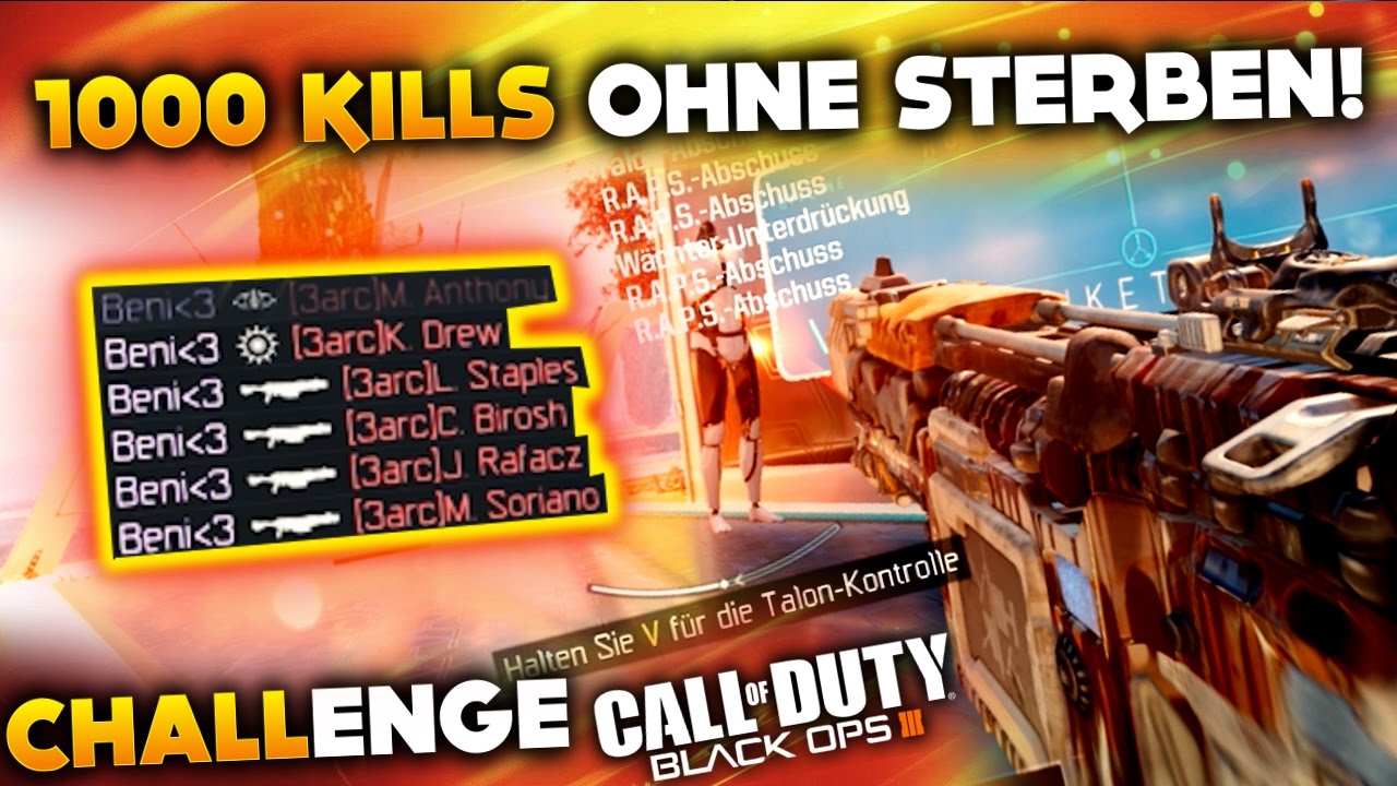 1000 KILLS OHNE ZU STERBEN! | BLACK OPS 3