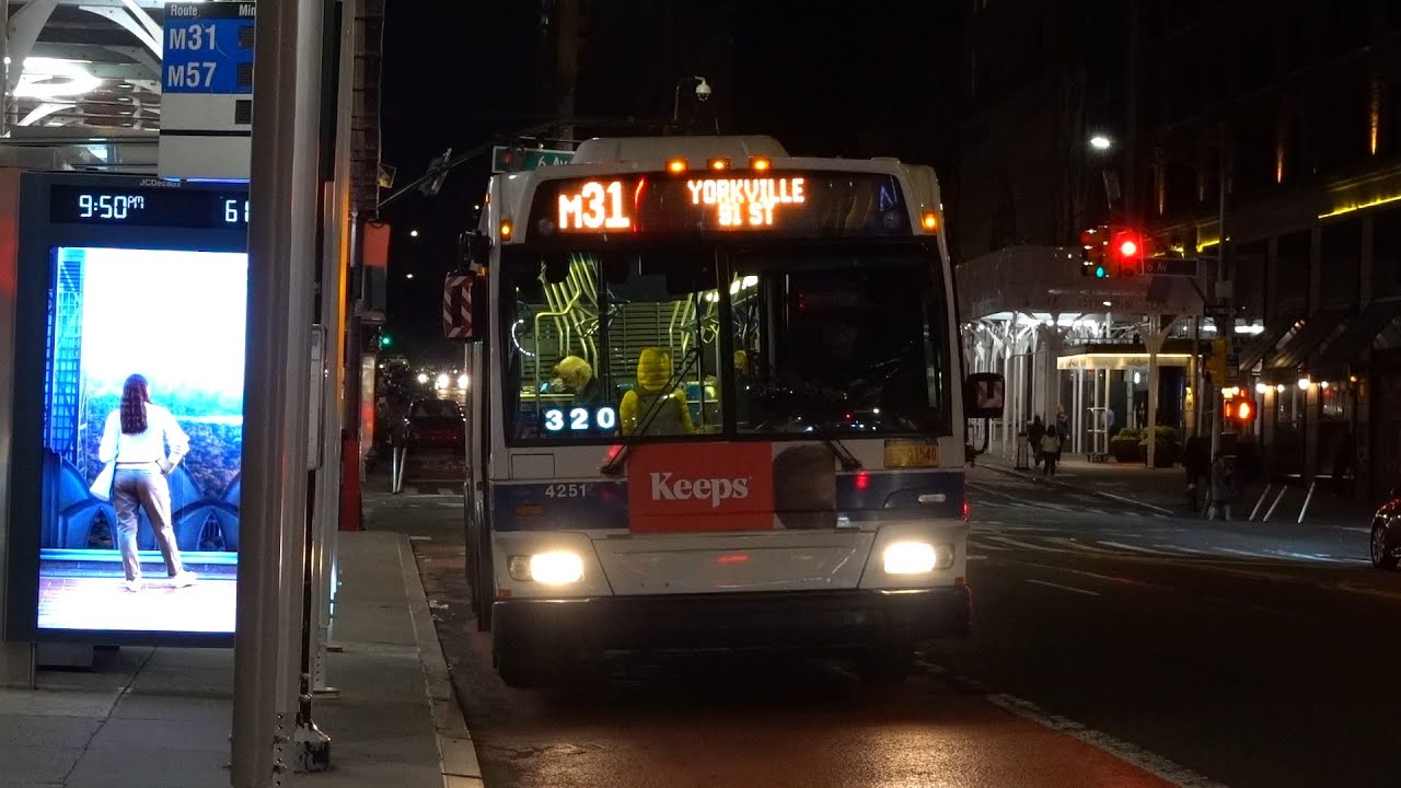 MTA New York City Bus 2009 Orion VII Next Generation Hybrid 4251 On The M31 @ 57th Street & 6th Ave