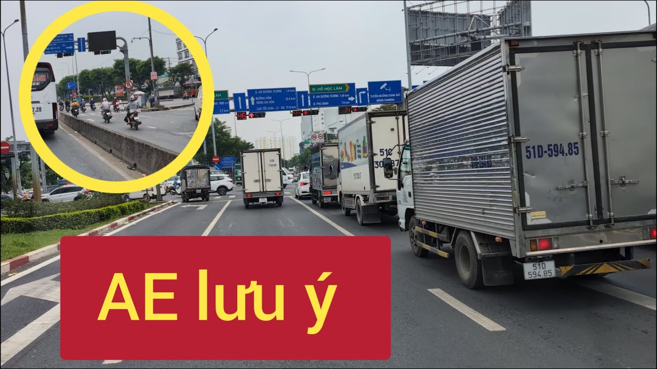 Đường Võ Văn Kiệt Sài Gòn . Các bác tài lái mới hết sức lưu ý