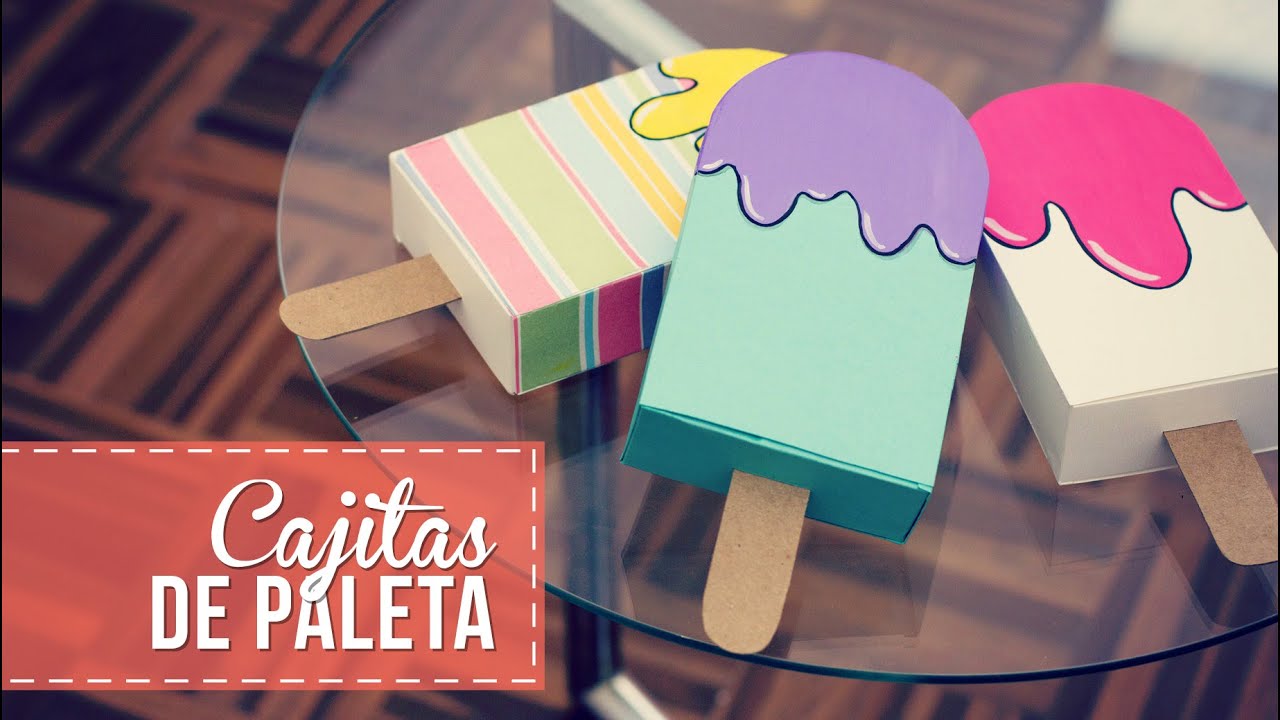 Cajitas en forma de paleta, muy fáciles!