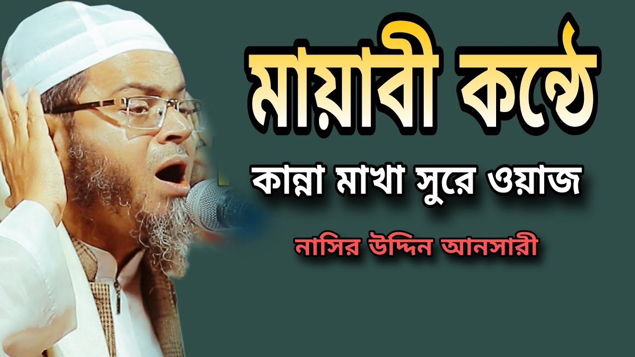মায়াবী কন্ঠে কান্না মাখা ওয়াজ নাছির উদ্দিন আনসারী হবিগঞ্জ