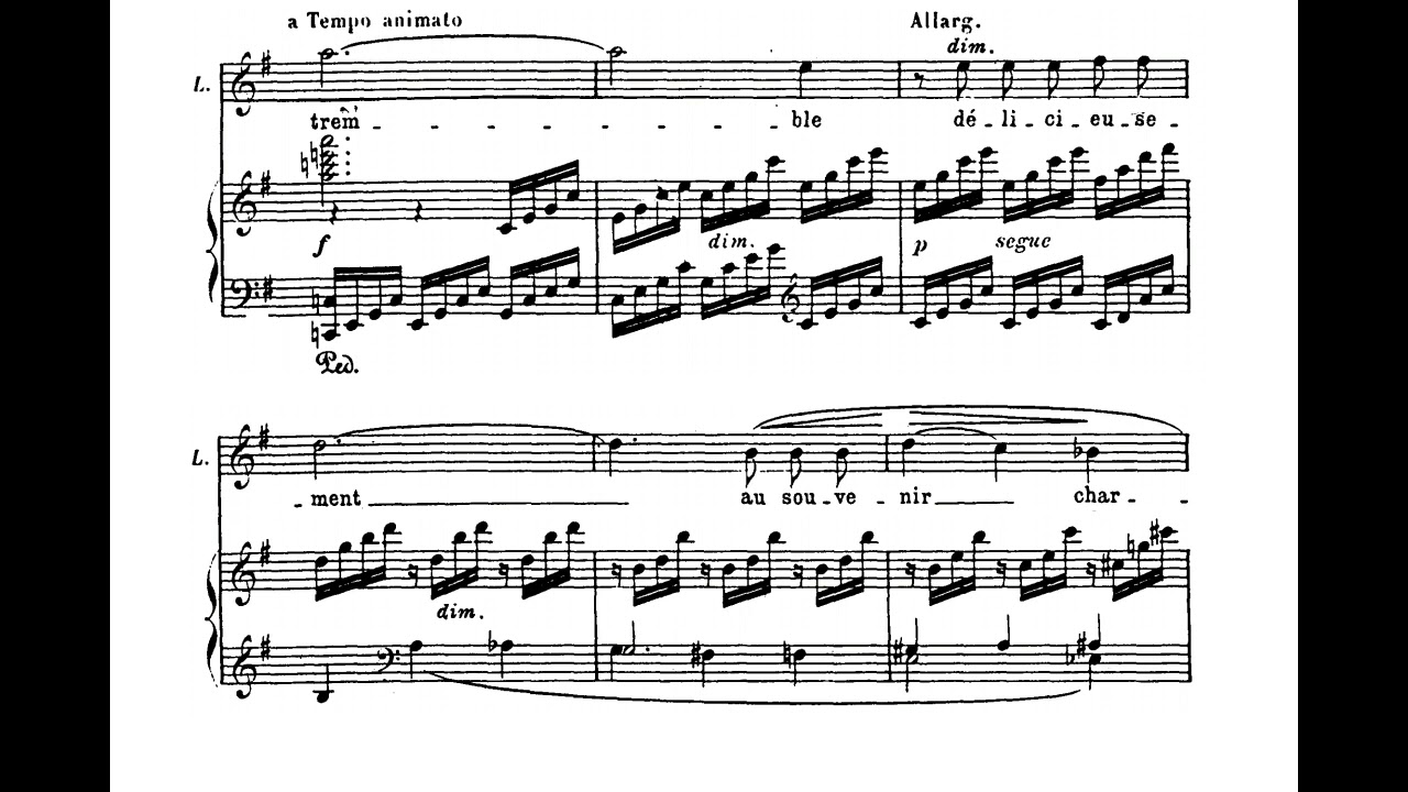 Depuis le Jour (Louise - G. Charpentier) Score Animation