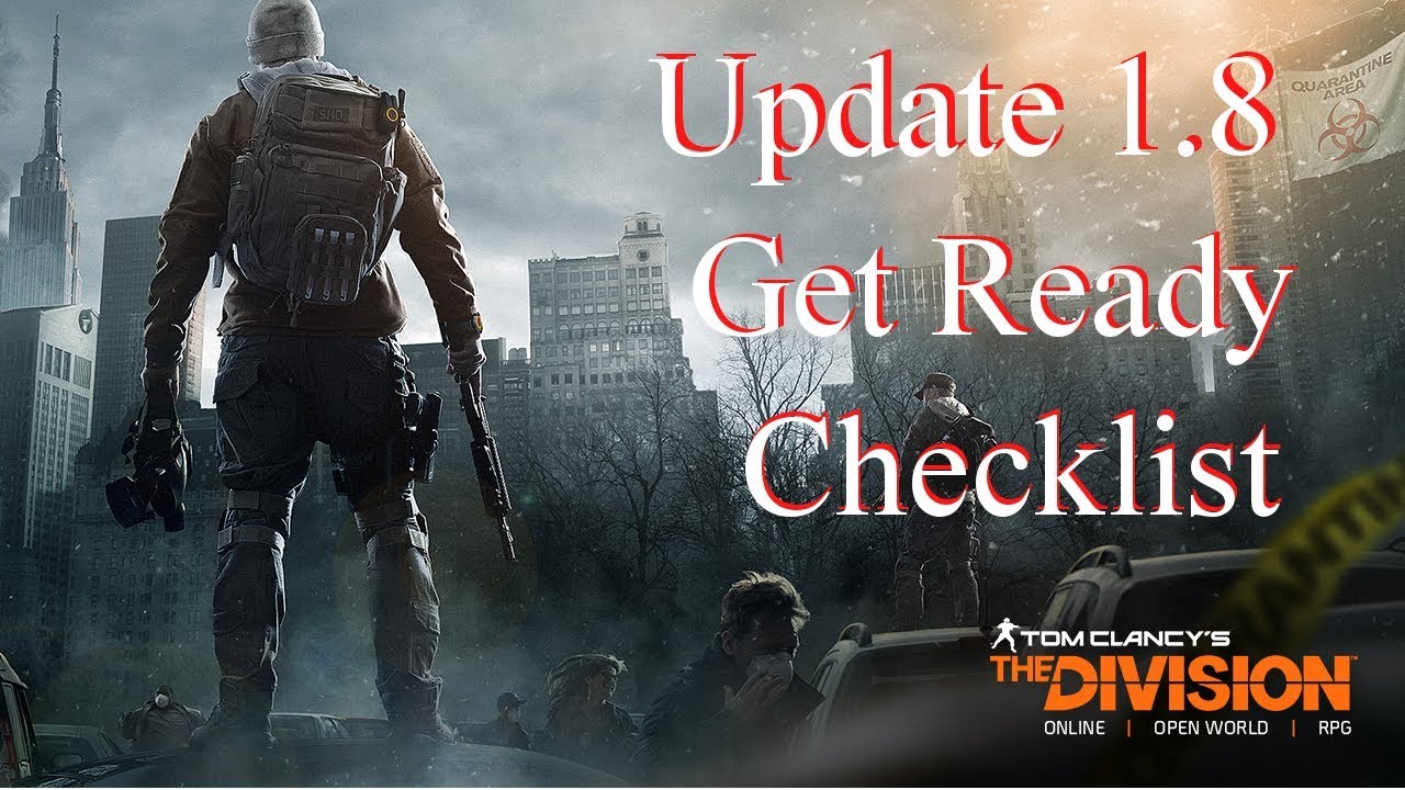 Division 1.8: What you need to get ready