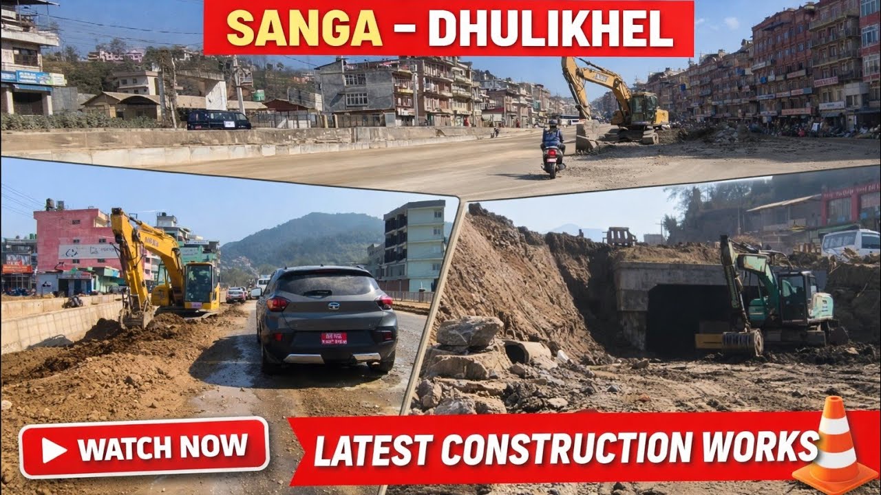 सागा देखि धुलिखेल सम्म येस्तो बन्यो , २८ किलोमा चाडै पिच हुने । बनेपाको बिच बजारमा एस्तो भयो । 
