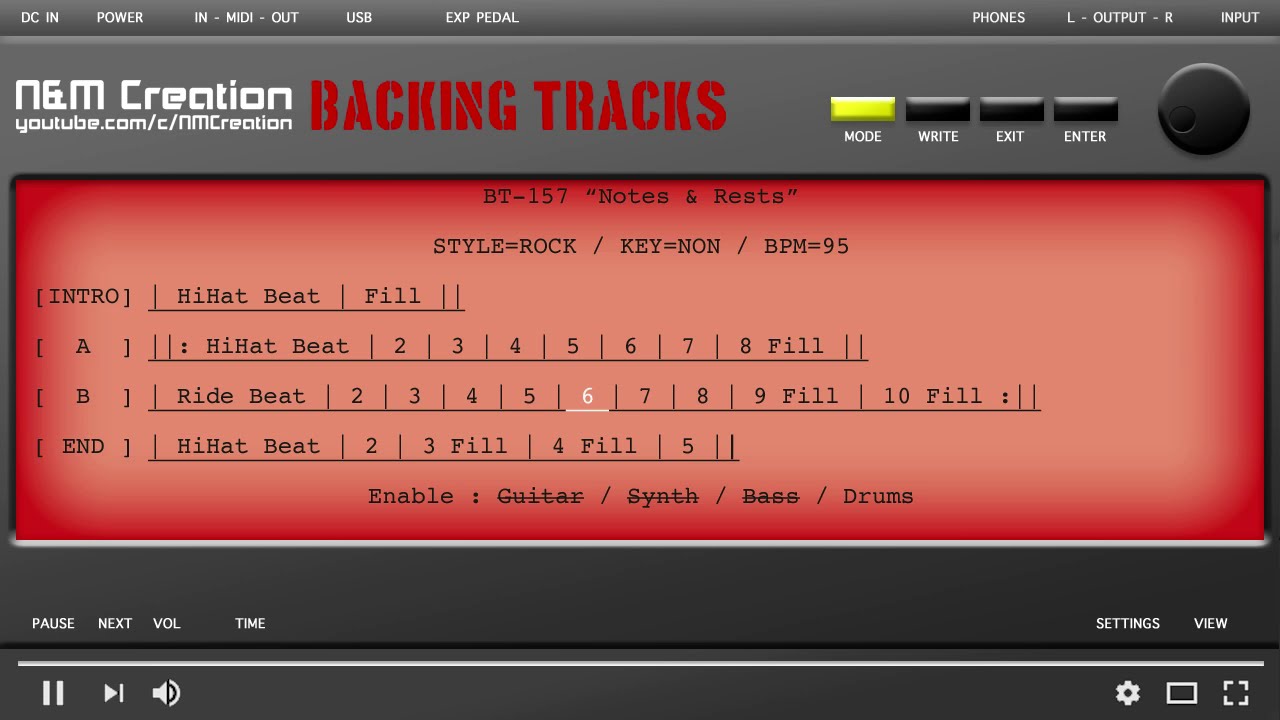 Hard Rock Heavy Metal Drum Track 95 BPM