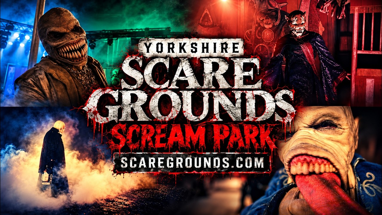 Йоркширские террасы Scare Grounds Scream Park | Видеоблог 2025 | Эксл и Шон
