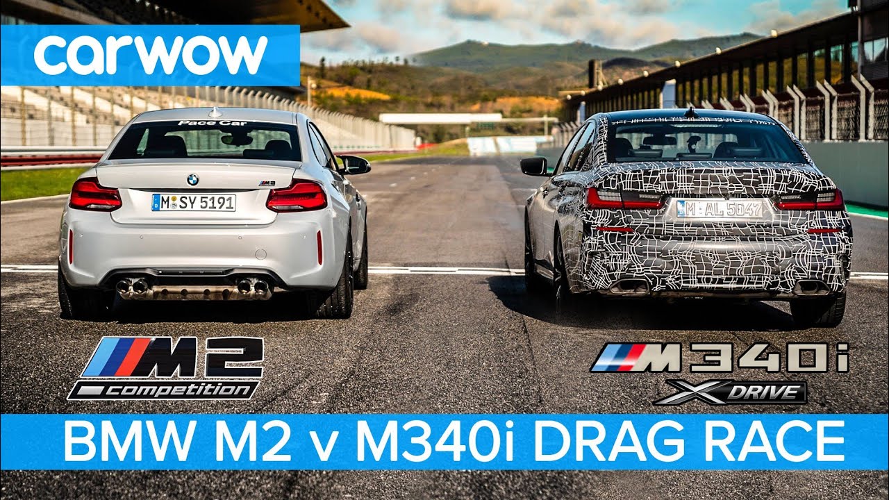 BMW M340i 2019 vs M2 Competition - DRAG RACE & ROLLING RACE...you'll be amazed how close it is.