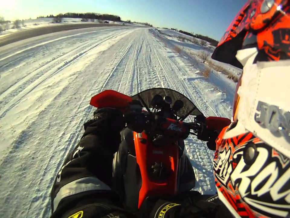 Supercharged Yamaha Phazer Snowmobile ..A couple of launches done with Go ProHD
