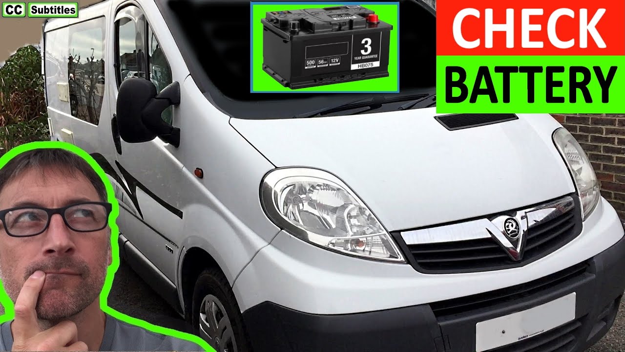 Расположение аккумулятора Vauxhall Vivaro и как проверить аккумулятор на Vauxhall Vivaro