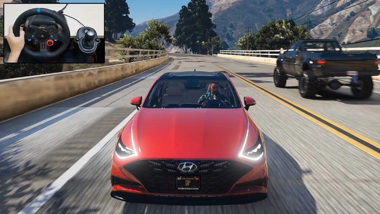 2020 Hyundai Sonata Turbo - GTA 5 - Logitech G29 Gameplay