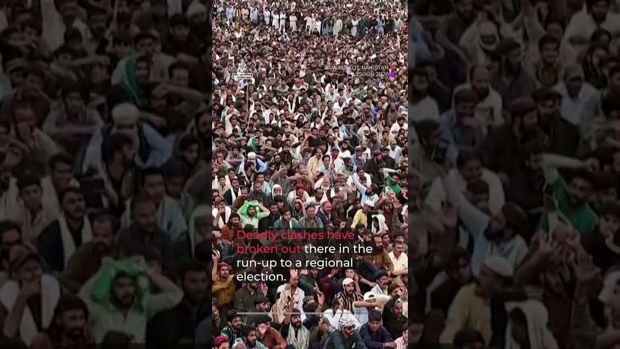 London protesters march through streets in solidarity with Azad Kashmir | AJ #shorts
