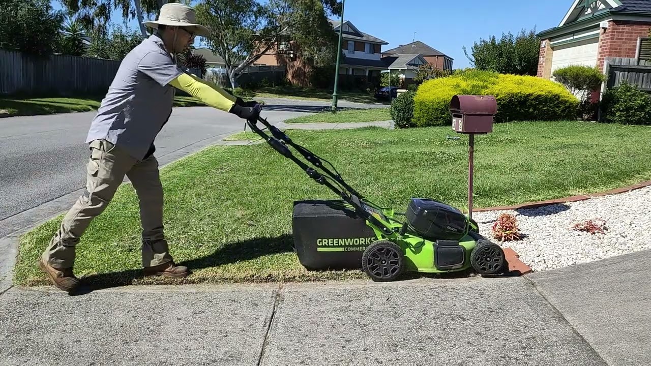 Front yard getting its edges on and bringing the grass back down again