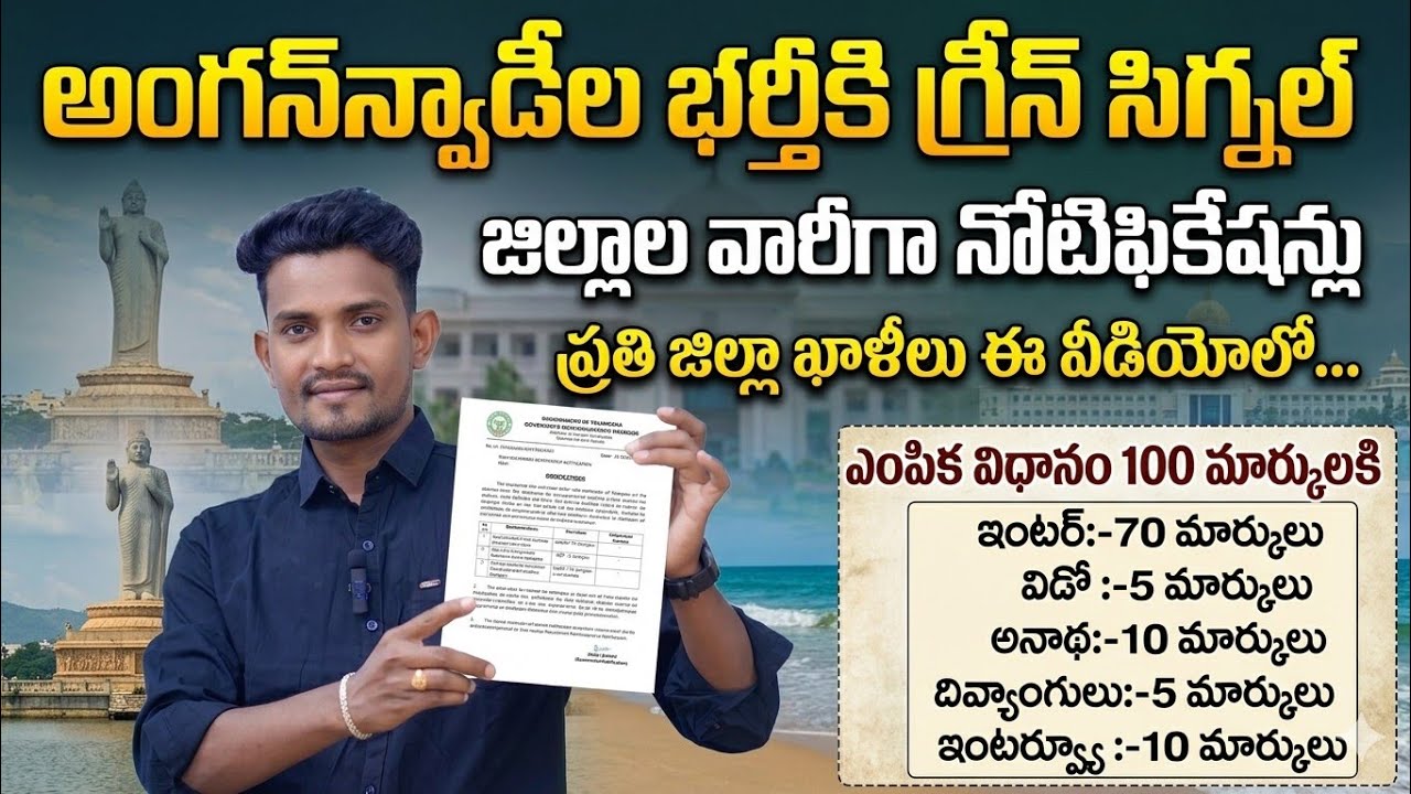 Anganwadi Notification 2026 Telugu ||  అంగన్వాడీ పోస్టుల భర్తీ జిల్లాల వారీగా నోటిఫికేషన్లు 