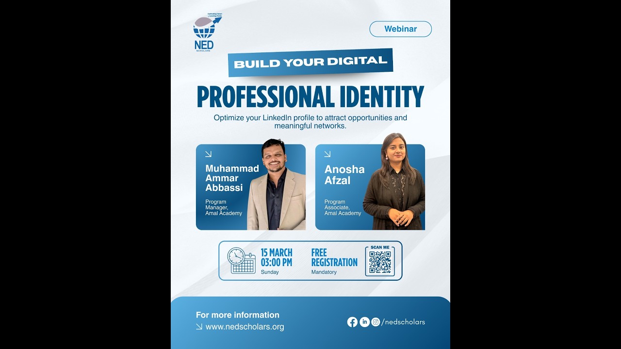 How to Build a Powerful Digital Professional Identity | NED Scholars × Amal Academy Seminar