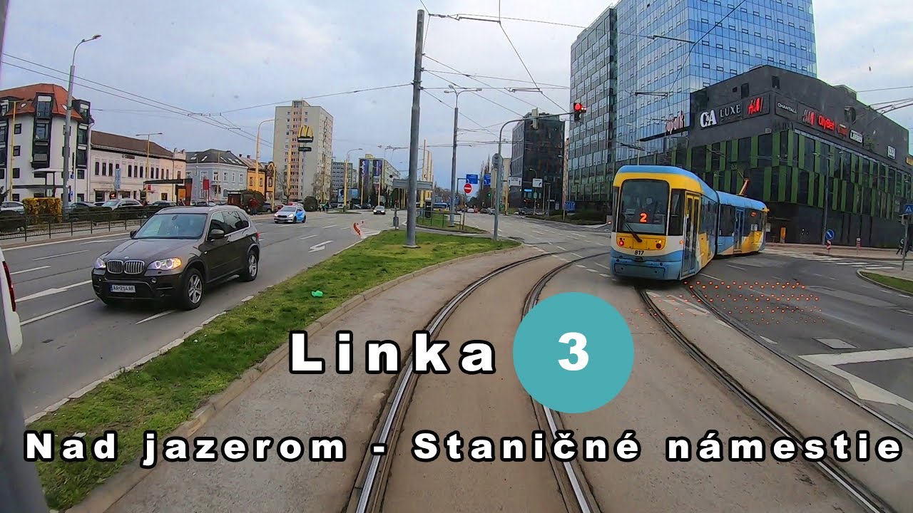 KOŠICE TRAM | Linka 3 Nad jazerom, Važecká - Staničné námestie