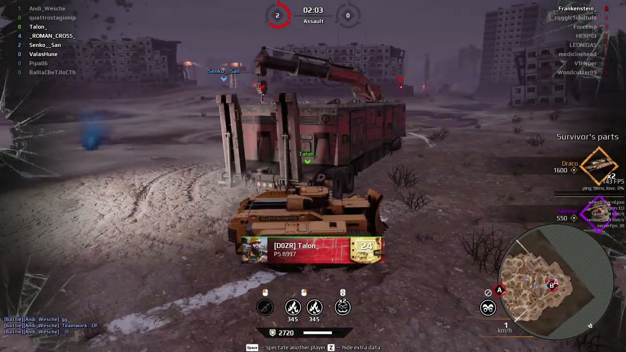 Crossout / Killdozer / Drones are strong if there are 3-4 guys running it