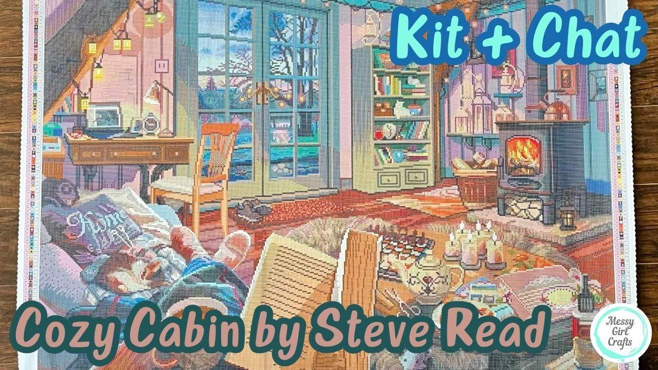 Kit + Chat - Cozy Cabin by Steve Read (Diamond Art Club)