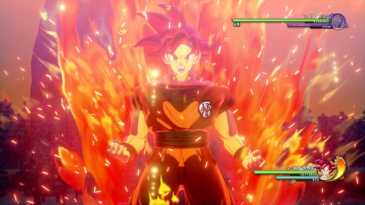 Dragon Ball Z Kakarot - Геймплей битвы с боссом Гоку против Бируса из Супер Сайян-Бога! DLC