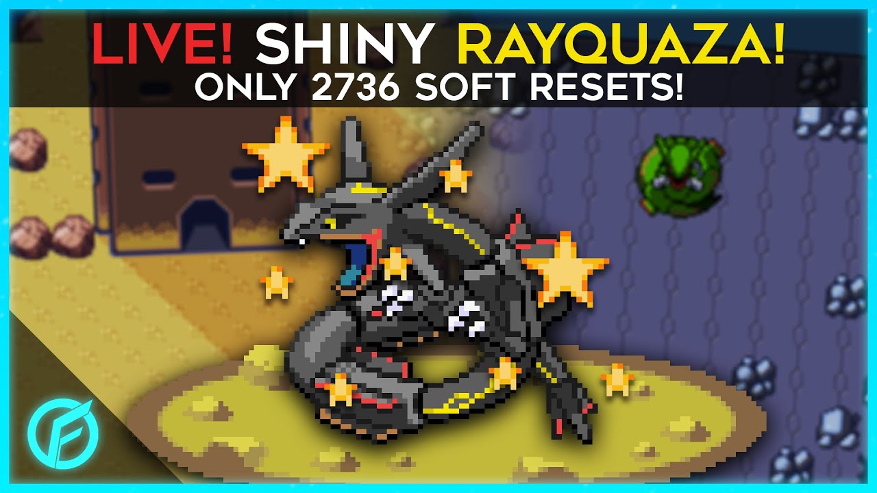 LIVE! SHINY RAYQUAZA after only 2736 SRs! - Pokémon Ruby