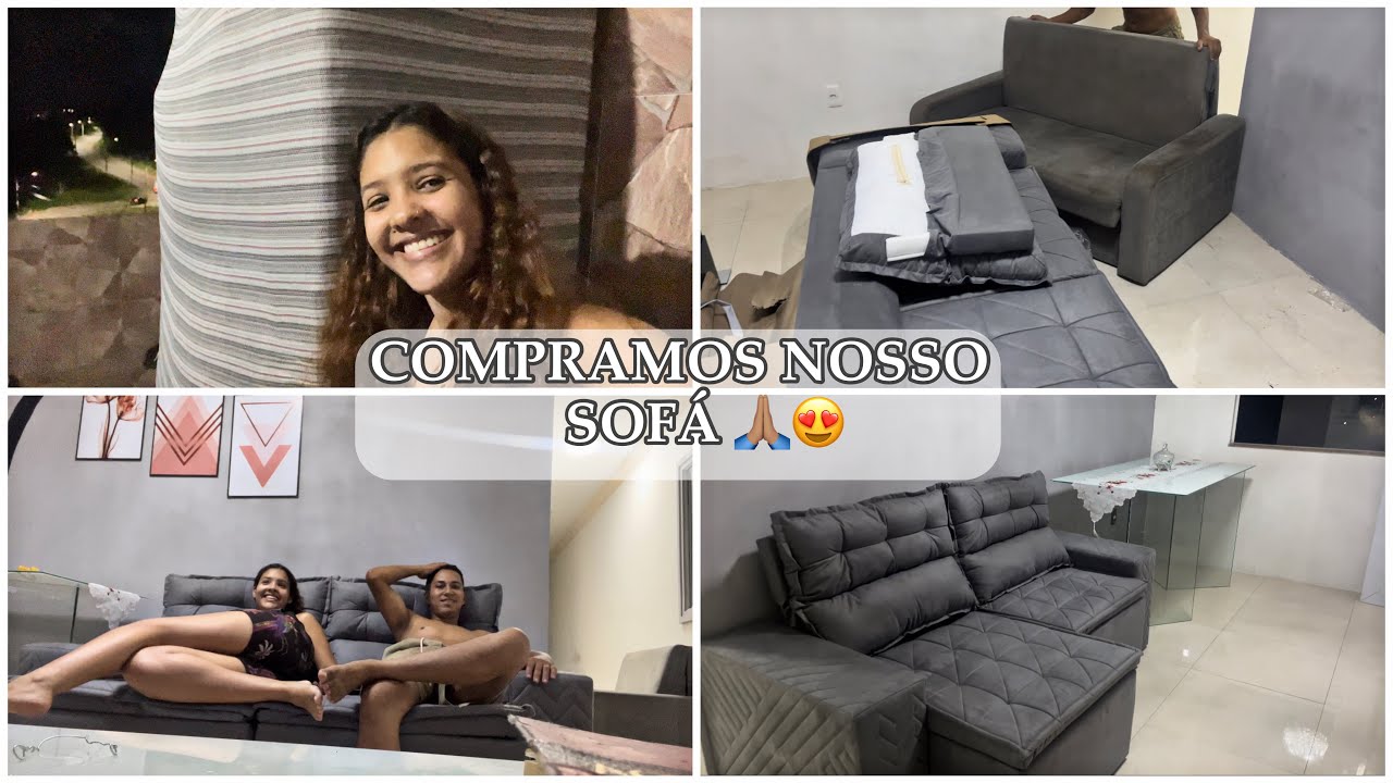 MONTANDO NOSSO NOVO SOFÁ / Casas Bahia 3 lugares Belém retrátil