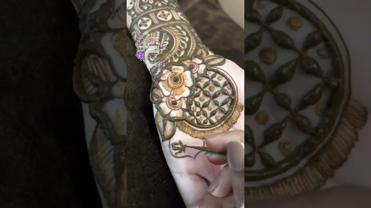 Latest party henna/Semi bridal henna design.