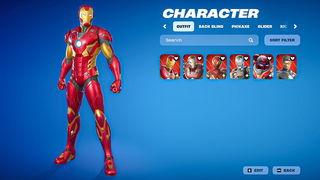 All Iron Man Skins in Fortnite (2020 - 2025)