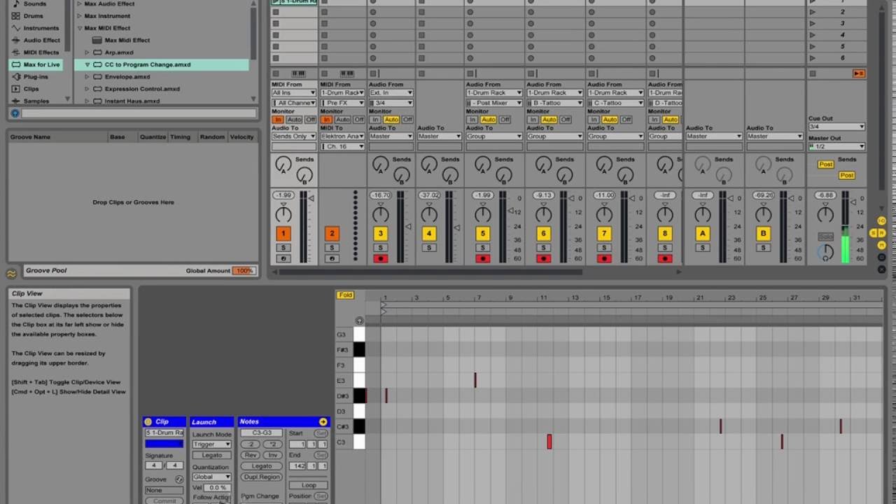 Ableton Live Program Change Automation