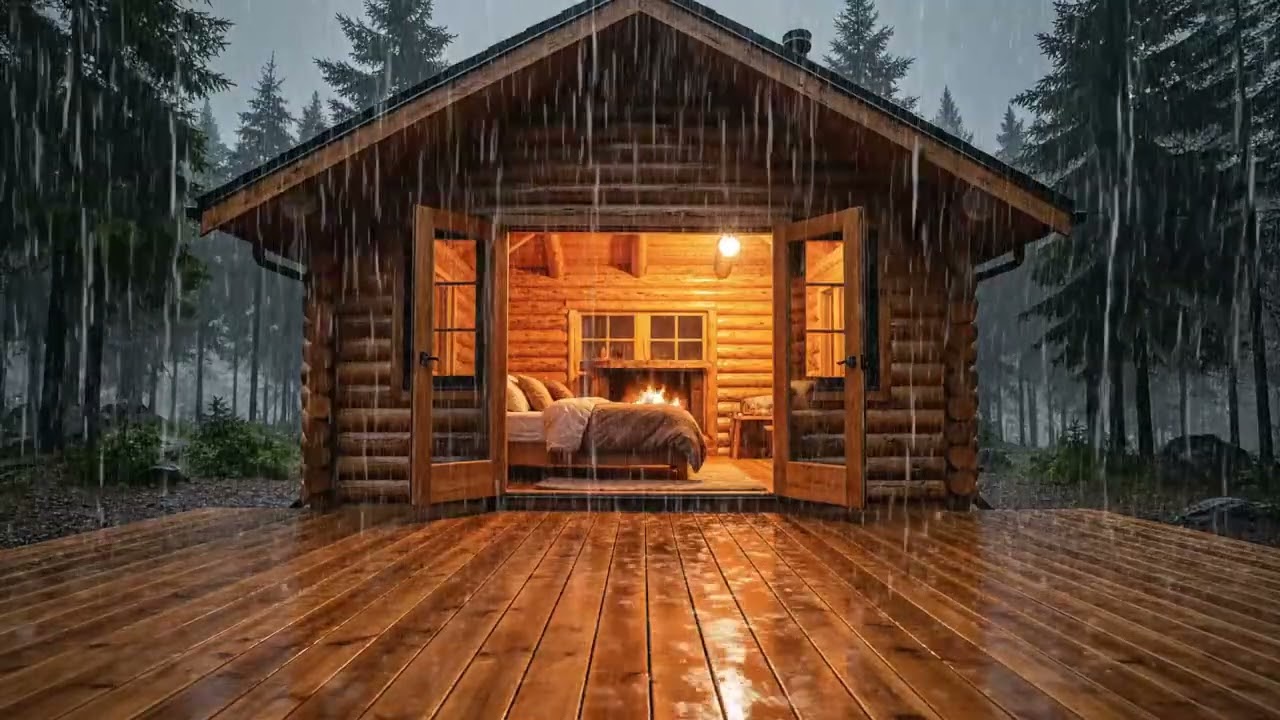 Peaceful Rain Atmosphere for Night Relaxation