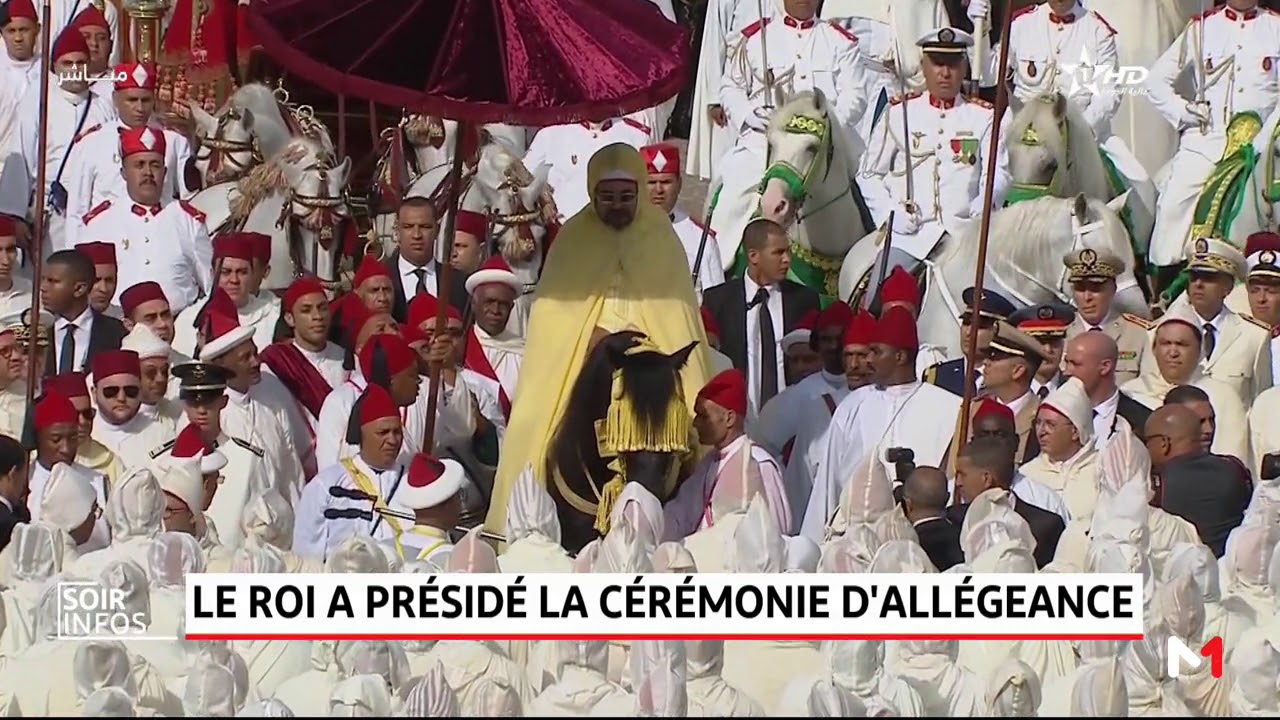 F&ecirc;te du Tr&ocirc;ne: le Roi Mohammed VI pr&eacute;side la c&eacute;r&eacute;monie d'all&eacute;geance &agrave; T&eacute;touan