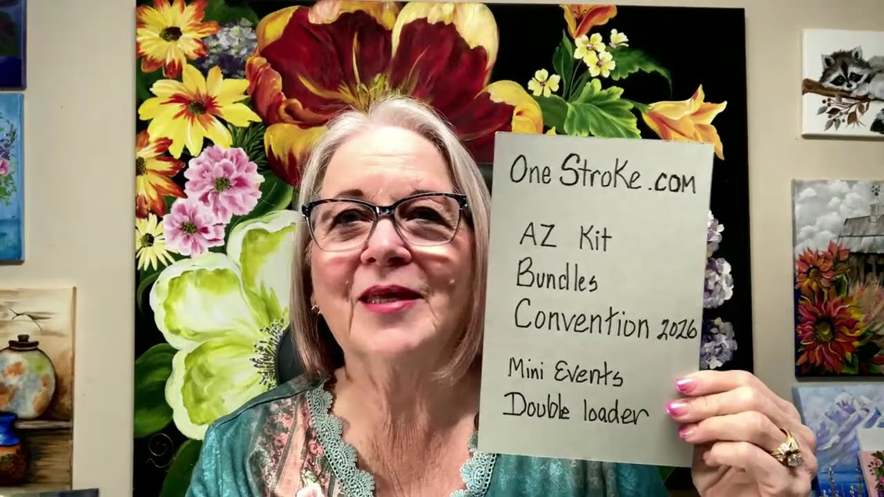 Learn to Paint One Stroke - LIVE With Donna: Pink and Aqua Roses | Donna Dewberry 2026