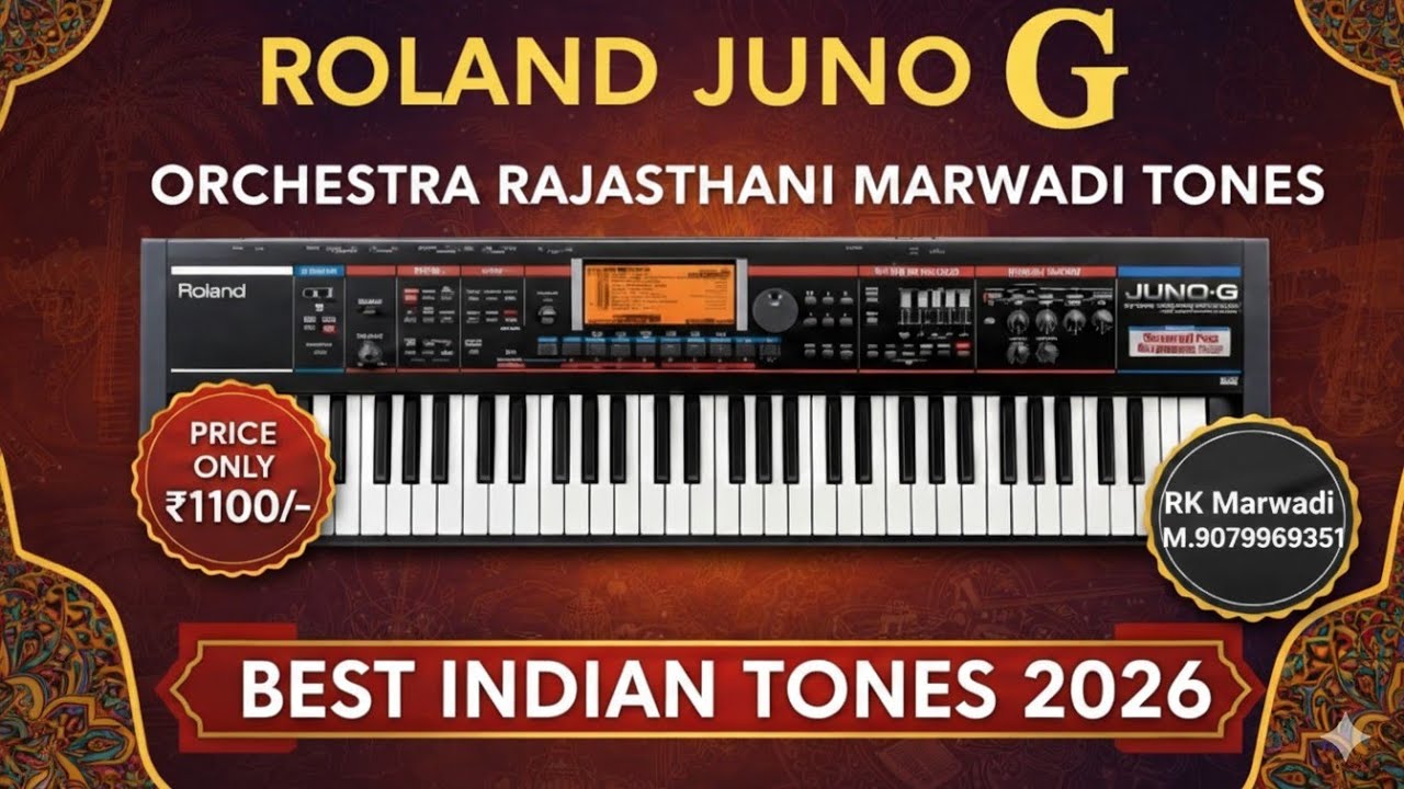Roland juno G न्यू टोन 2024 | राइट एंड लेफ्टी टोन का बैकप | Juno G Indian All Tone | Rk Marwadi