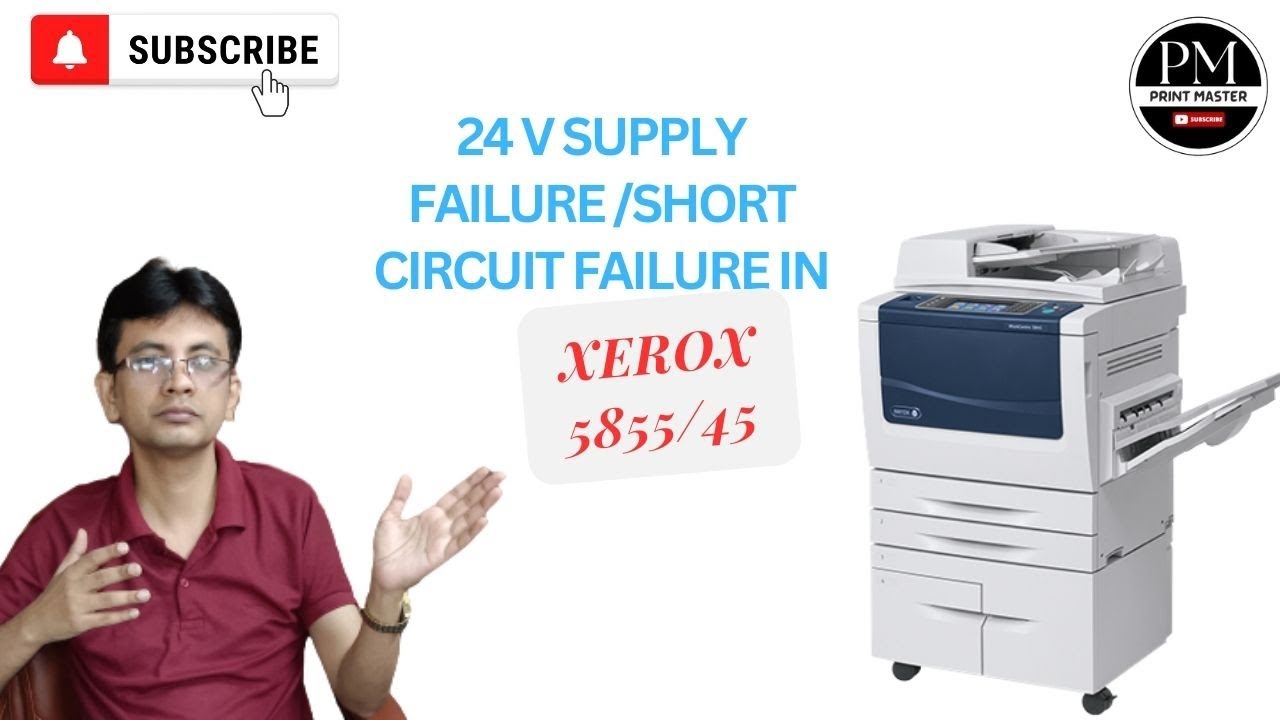 xerox 5855 24v supply failure#xerox5855shortcircuitfailure
