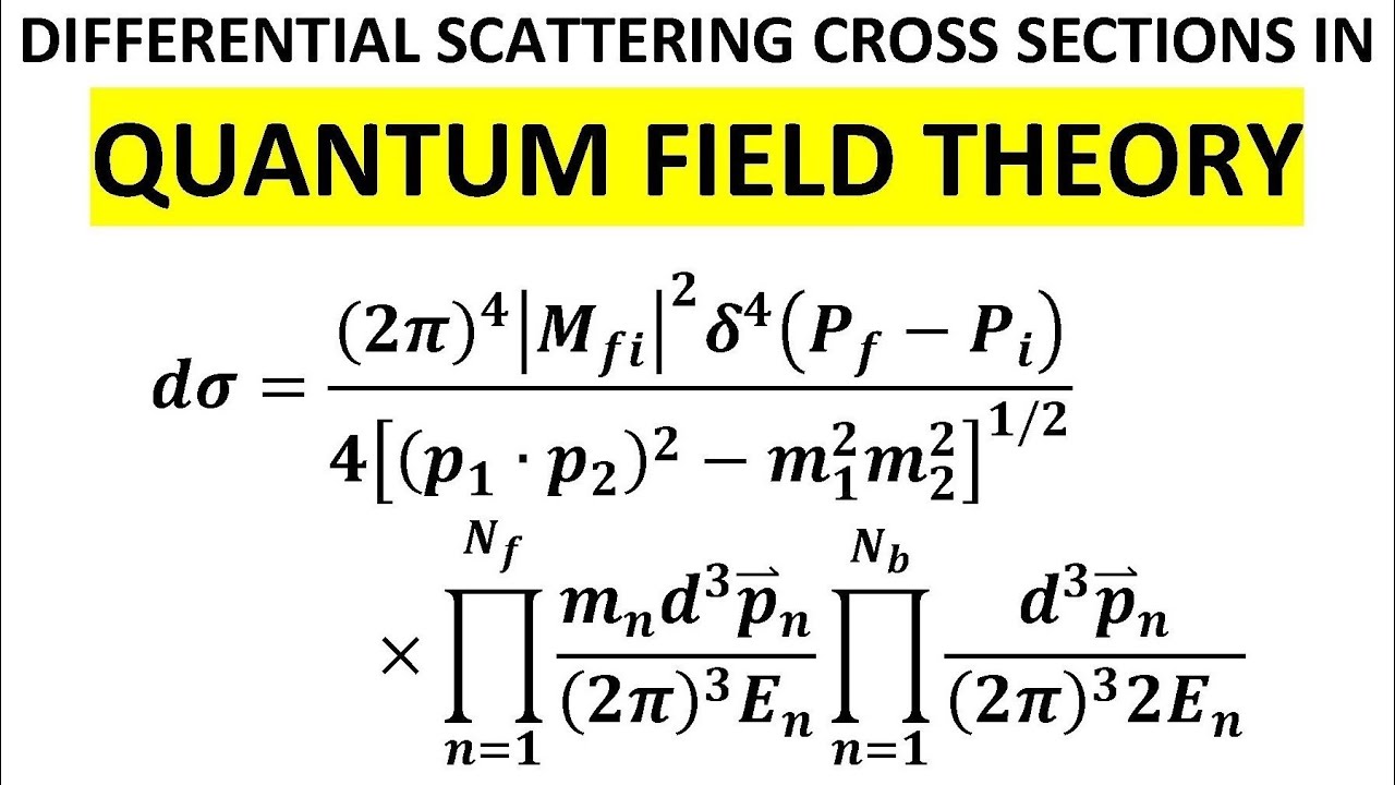 Scattering Cross Sections In Quantum Field Theory | Differential Scattering Cross Section