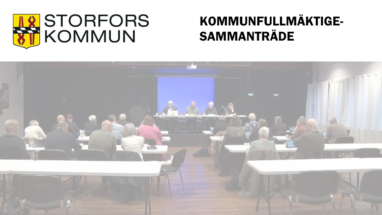 Extra kommunfullmäktige 19 mars 2026 kl. 18:00