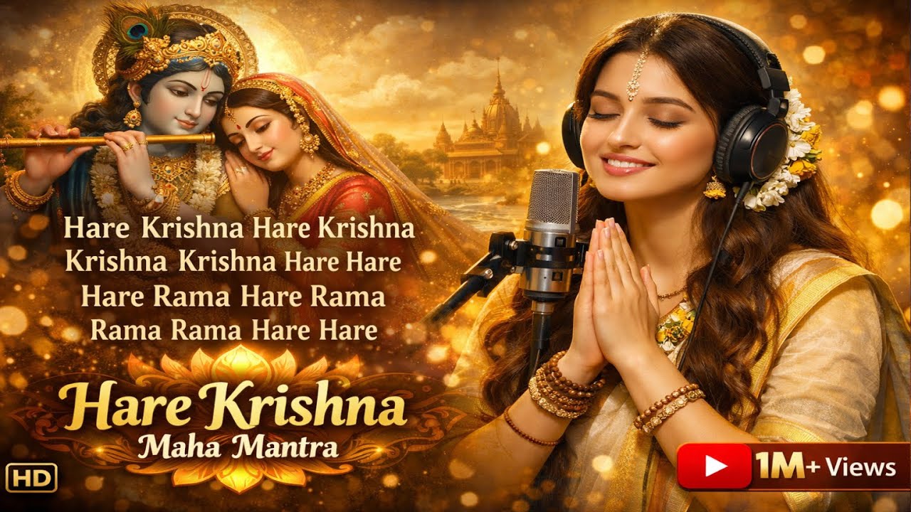 Hare Krishna Hare Krishna 🌸 | Female Voice Maha Mantra | Calm Mind & Soul